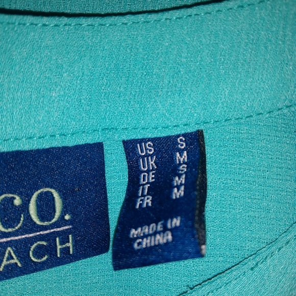 d&Co. Beach teal  oversized tunic top size Small - Picture 2 of 7